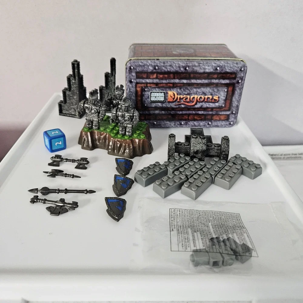 Mega Bloks Vintage Dragons Knight Building Set Medieval Fantasy Tin 9860